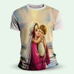 Camiseta Religiosa Católica - Mãe Amável