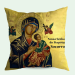 Capa para Almofada Religiosa Católica - Nossa Senhora do Perpétuo Socorro - Imagem 3